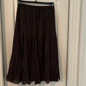 Chic Dark Brown Maxi Skirt